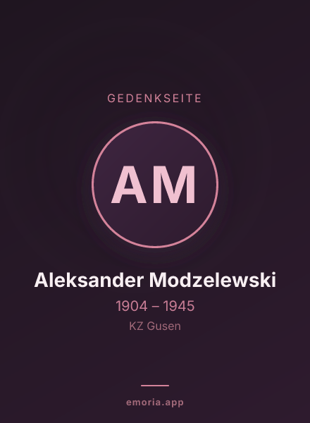 Gedenkportrait von Aleksander Modzelewski