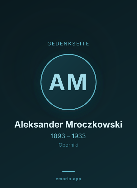 Gedenkportrait von Aleksander Mroczkowski