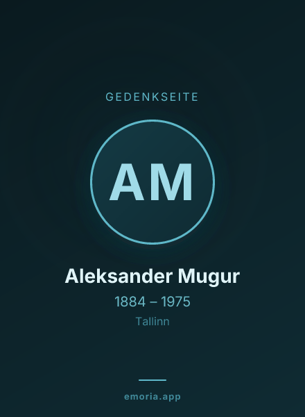 Gedenkportrait von Aleksander Mugur
