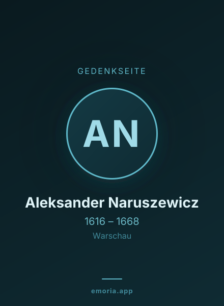 Gedenkportrait von Aleksander Naruszewicz