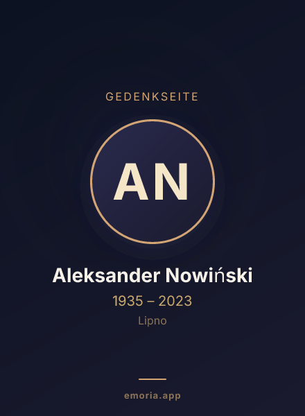 Gedenkportrait von Aleksander Nowiński