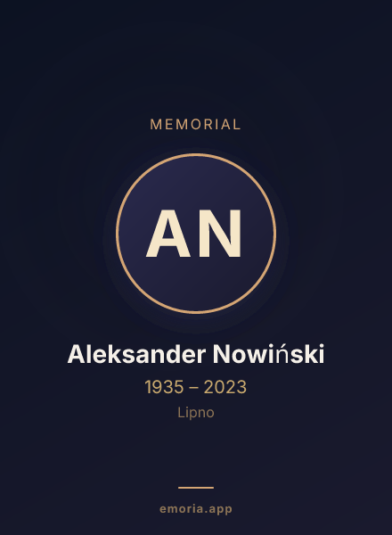 Memorial portrait of Aleksander Nowiński