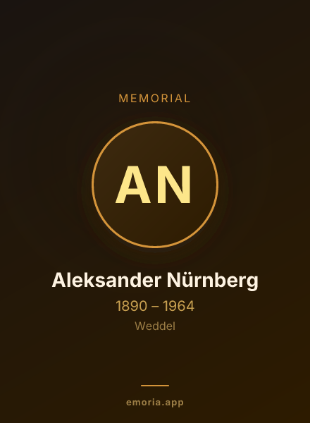 Memorial portrait of Aleksander Nürnberg