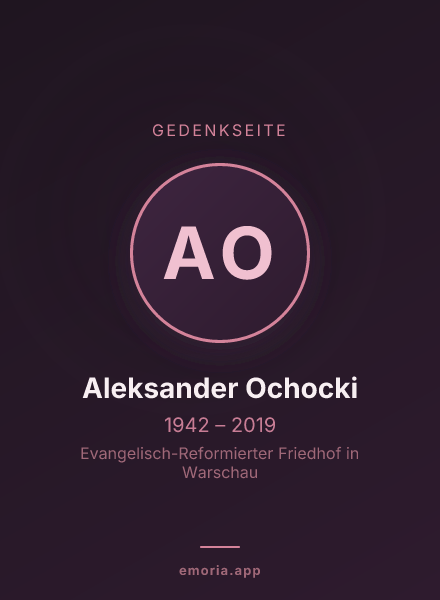 Gedenkportrait von Aleksander Ochocki