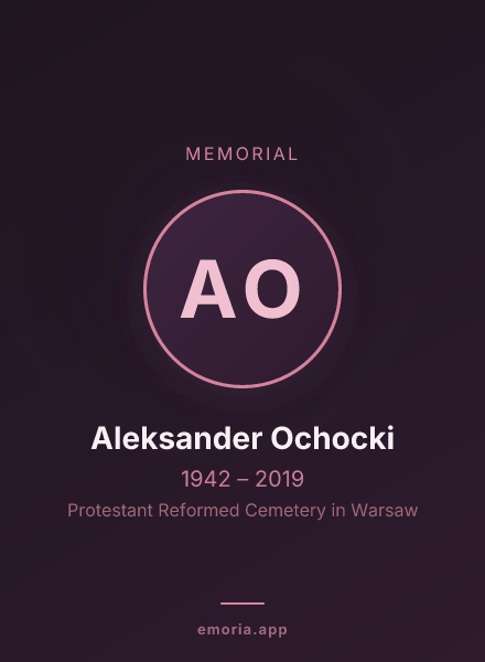 Memorial portrait of Aleksander Ochocki