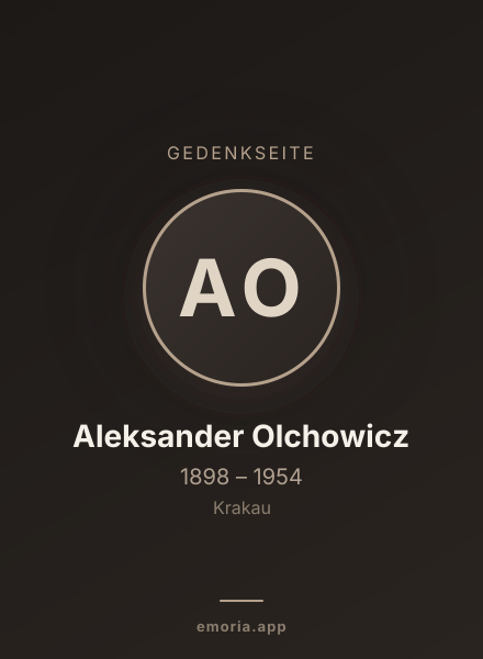 Gedenkportrait von Aleksander Olchowicz