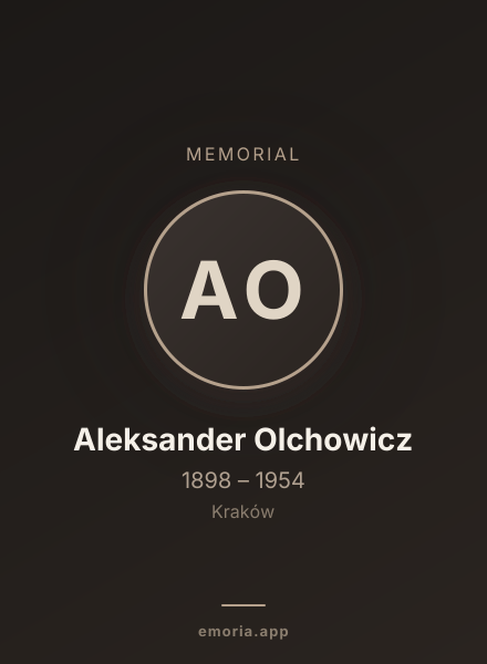 Memorial portrait of Aleksander Olchowicz