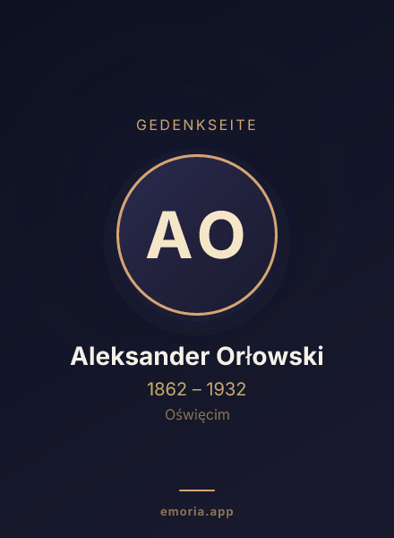 Gedenkportrait von Aleksander Orłowski