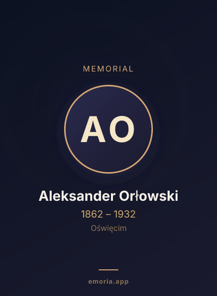 Memorial portrait of Aleksander Orłowski