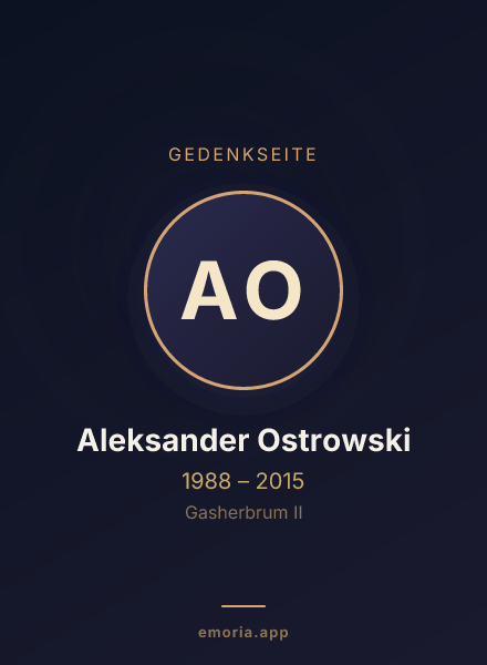 Gedenkportrait von Aleksander Ostrowski