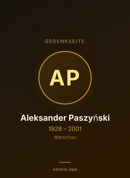 Gedenkportrait von Aleksander Paszyński