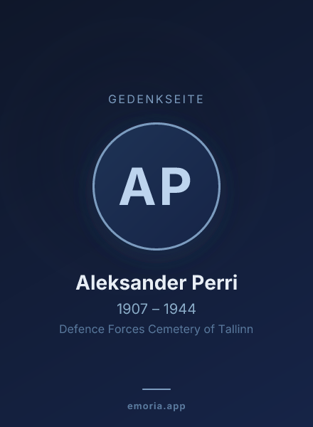 Gedenkportrait von Aleksander Perri