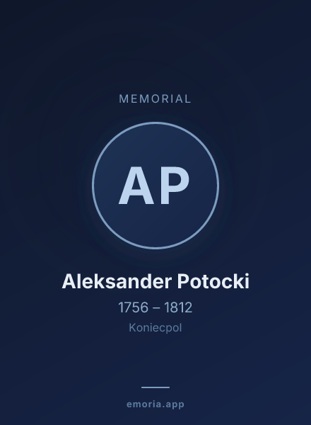 Memorial portrait of Aleksander Potocki