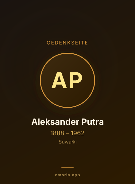 Gedenkportrait von Aleksander Putra