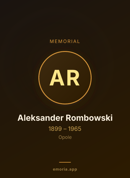 Memorial portrait of Aleksander Rombowski
