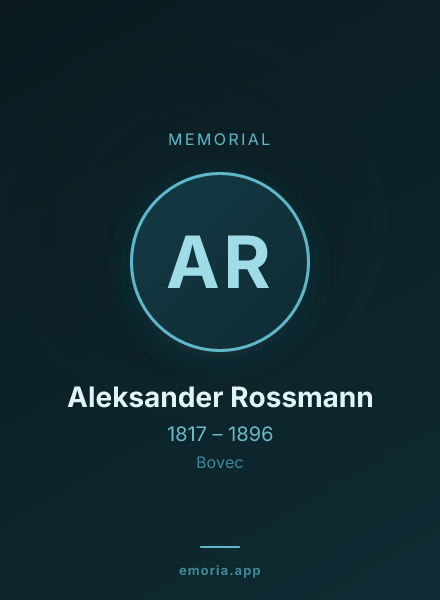 Memorial portrait of Aleksander Rossmann