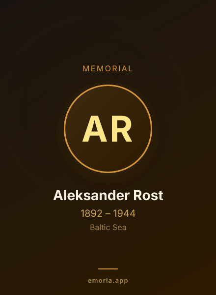 Memorial portrait of Aleksander Rost