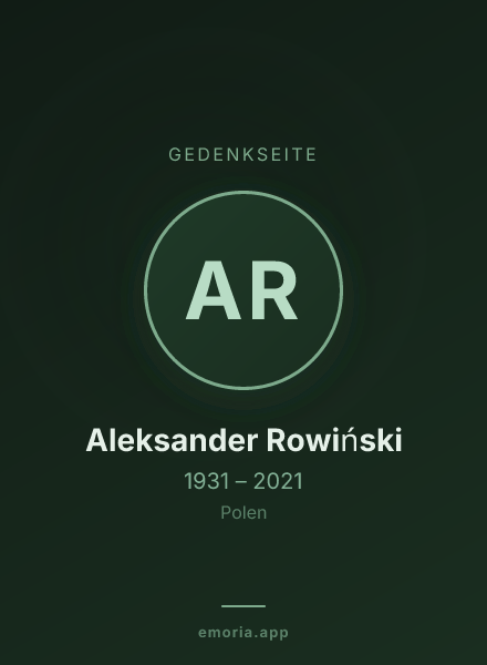Gedenkportrait von Aleksander Rowiński