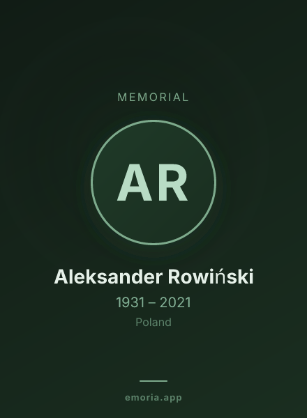 Memorial portrait of Aleksander Rowiński