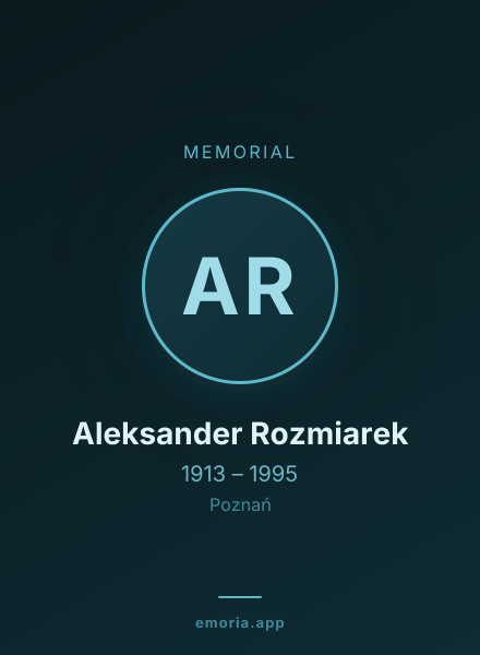 Memorial portrait of Aleksander Rozmiarek