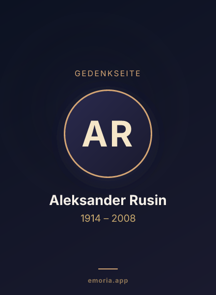Gedenkportrait von Aleksander Rusin