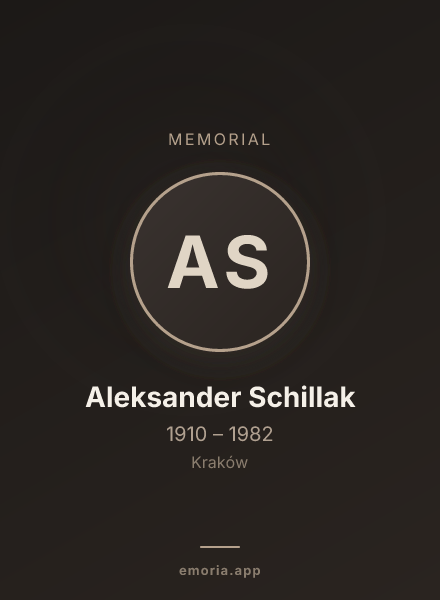 Memorial portrait of Aleksander Schillak