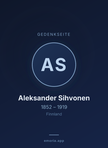 Gedenkportrait von Aleksander Sihvonen