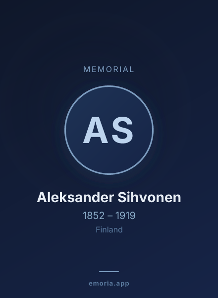 Memorial portrait of Aleksander Sihvonen