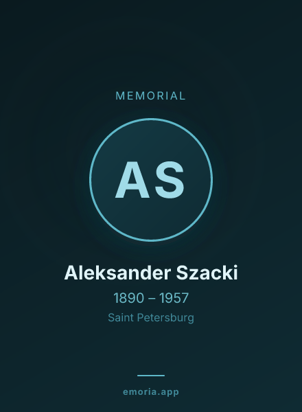 Memorial portrait of Aleksander Szacki