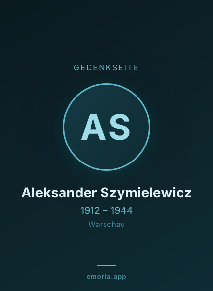 Gedenkportrait von Aleksander Szymielewicz