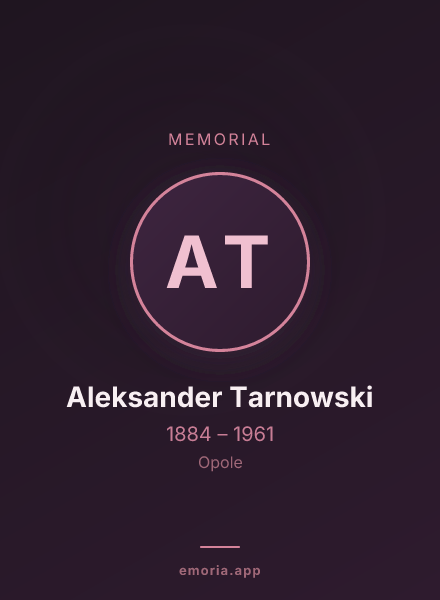 Memorial portrait of Aleksander Tarnowski