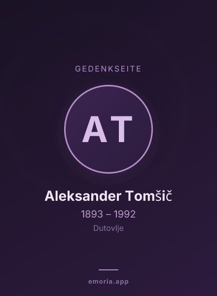 Gedenkportrait von Aleksander Tomšič