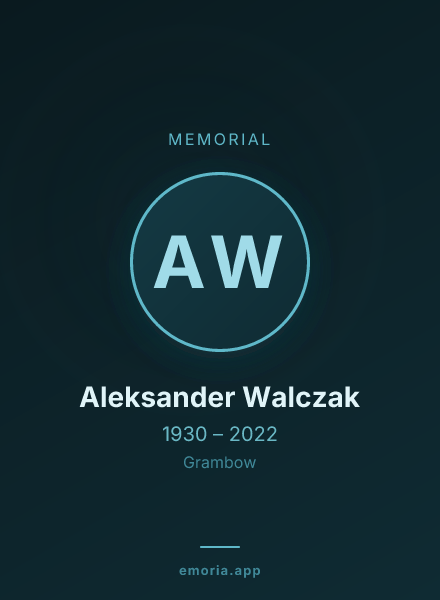 Memorial portrait of Aleksander Walczak