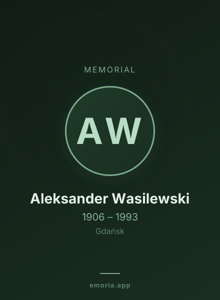 Memorial portrait of Aleksander Wasilewski