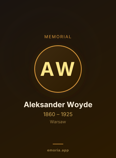 Memorial portrait of Aleksander Woyde