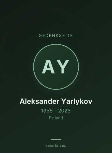 Gedenkportrait von Aleksander Yarlykov