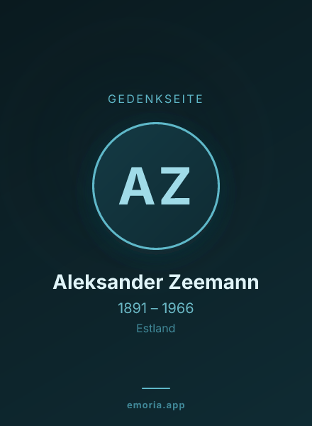 Gedenkportrait von Aleksander Zeemann