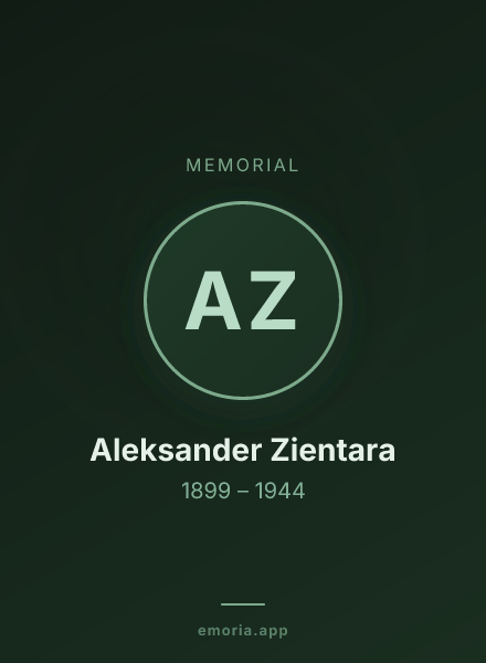 Memorial portrait of Aleksander Zientara