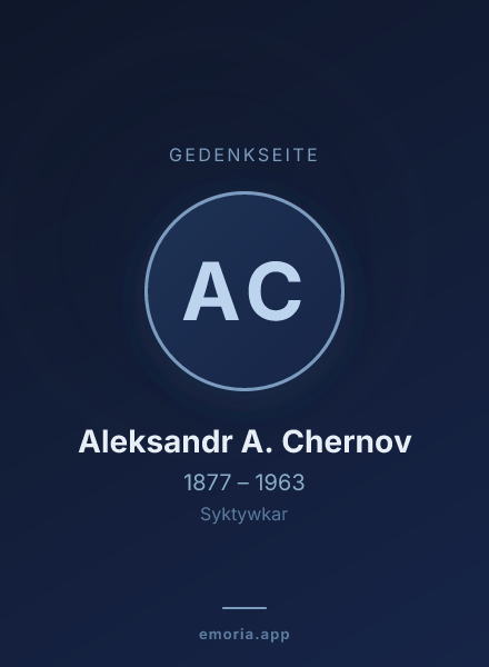 Gedenkportrait von Aleksandr A. Chernov