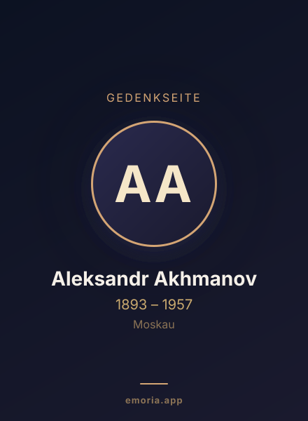 Gedenkportrait von Aleksandr Akhmanov