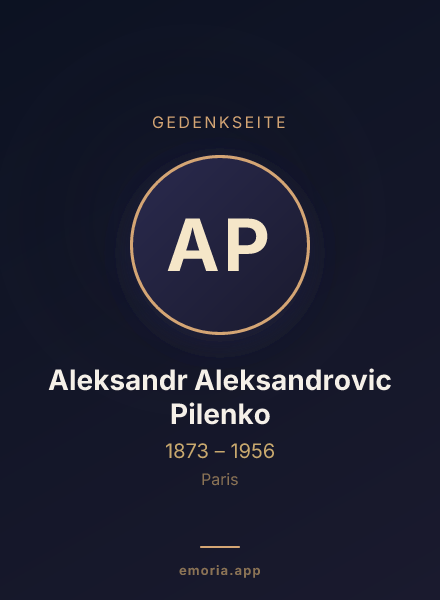 Gedenkportrait von Aleksandr Aleksandrovic Pilenko