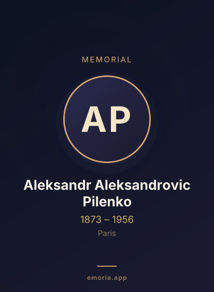 Memorial portrait of Aleksandr Aleksandrovic Pilenko