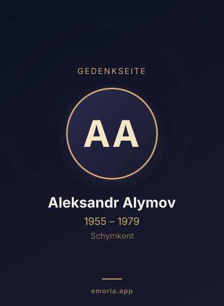 Gedenkportrait von Aleksandr Alymov