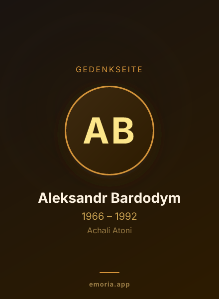 Gedenkportrait von Aleksandr Bardodym