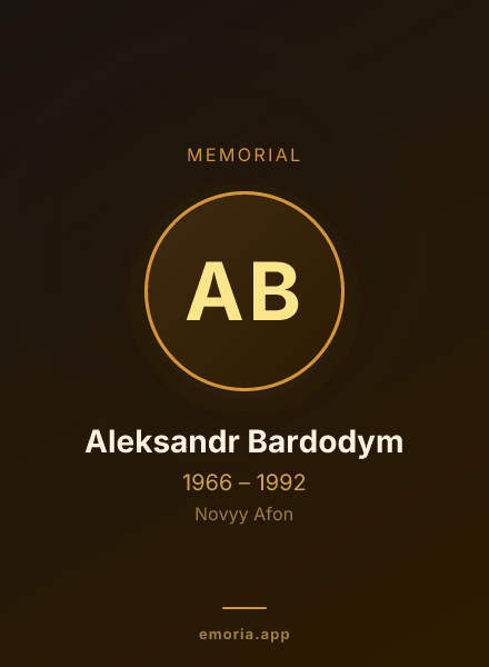 Memorial portrait of Aleksandr Bardodym