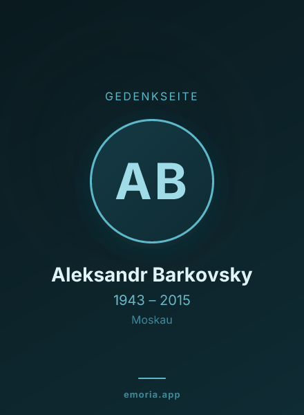Gedenkportrait von Aleksandr Barkovsky