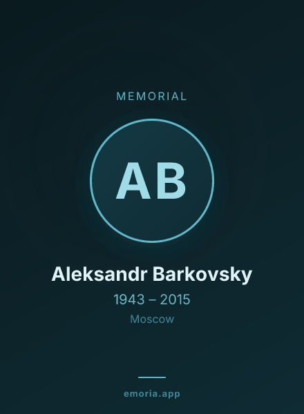 Memorial portrait of Aleksandr Barkovsky