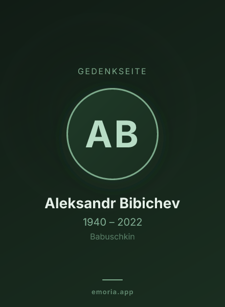 Gedenkportrait von Aleksandr Bibichev