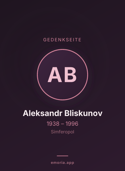 Gedenkportrait von Aleksandr Bliskunov