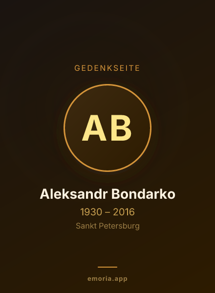 Gedenkportrait von Aleksandr Bondarko
